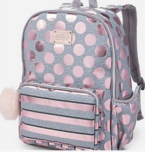 Rose Gold Dot Backpack+lunch tote+Pencil case